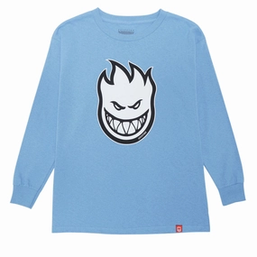 Spitfire Youth Bighead Fill Long Sleeve T-Shirt - Carolina Blue/White/Black Print Wigs Stylish Accessories