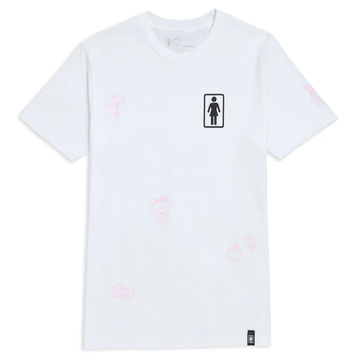 Sports Balls Girl x Hello Kitty All Over T-Shirt - White Office Supplies