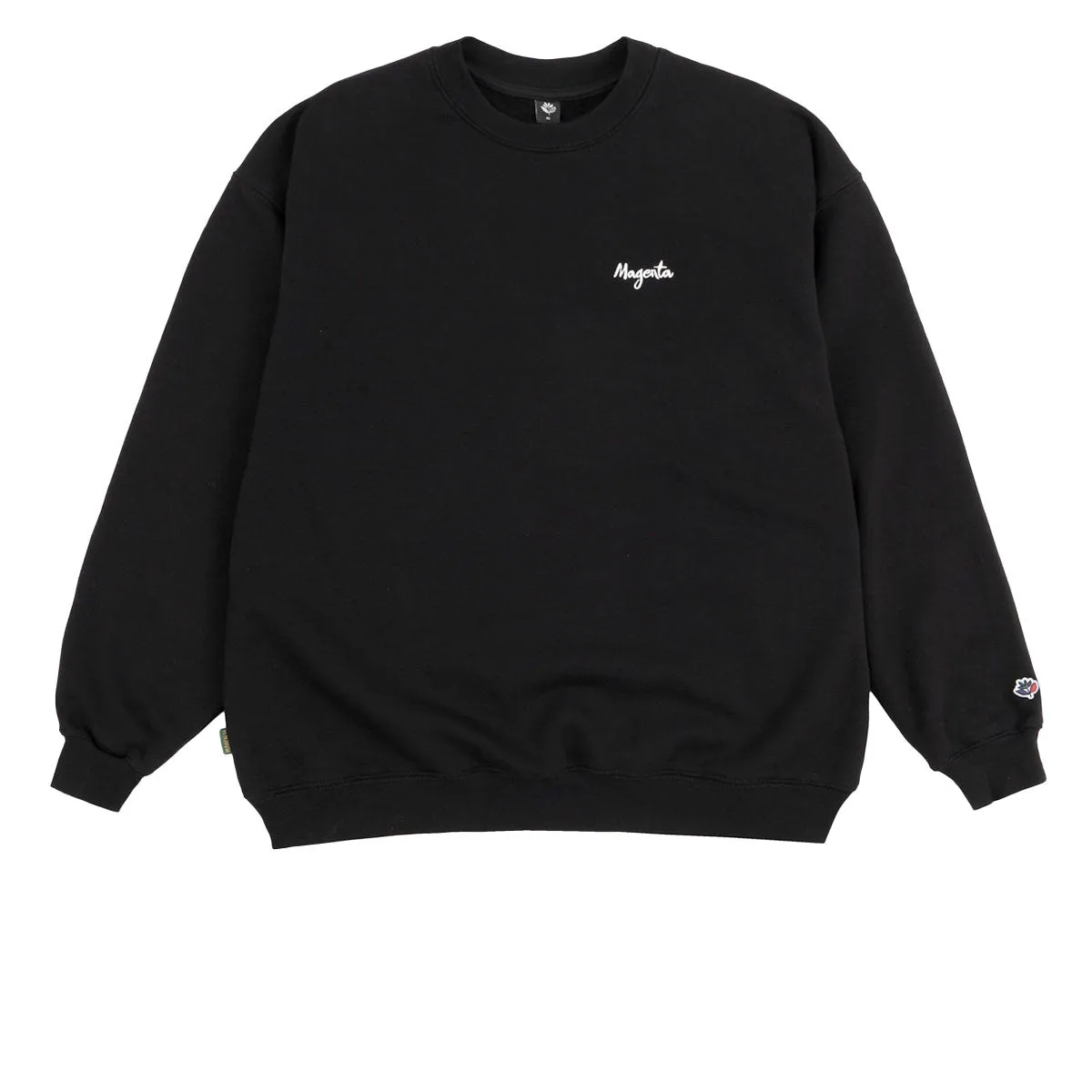 Sports Teams Magenta Script Crewneck Sweatshirt - Black Sunglasses