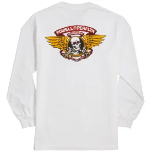Sports Teams Powell-Peralta Winged Ripper Long Sleeve T-Shirt - White Razors
