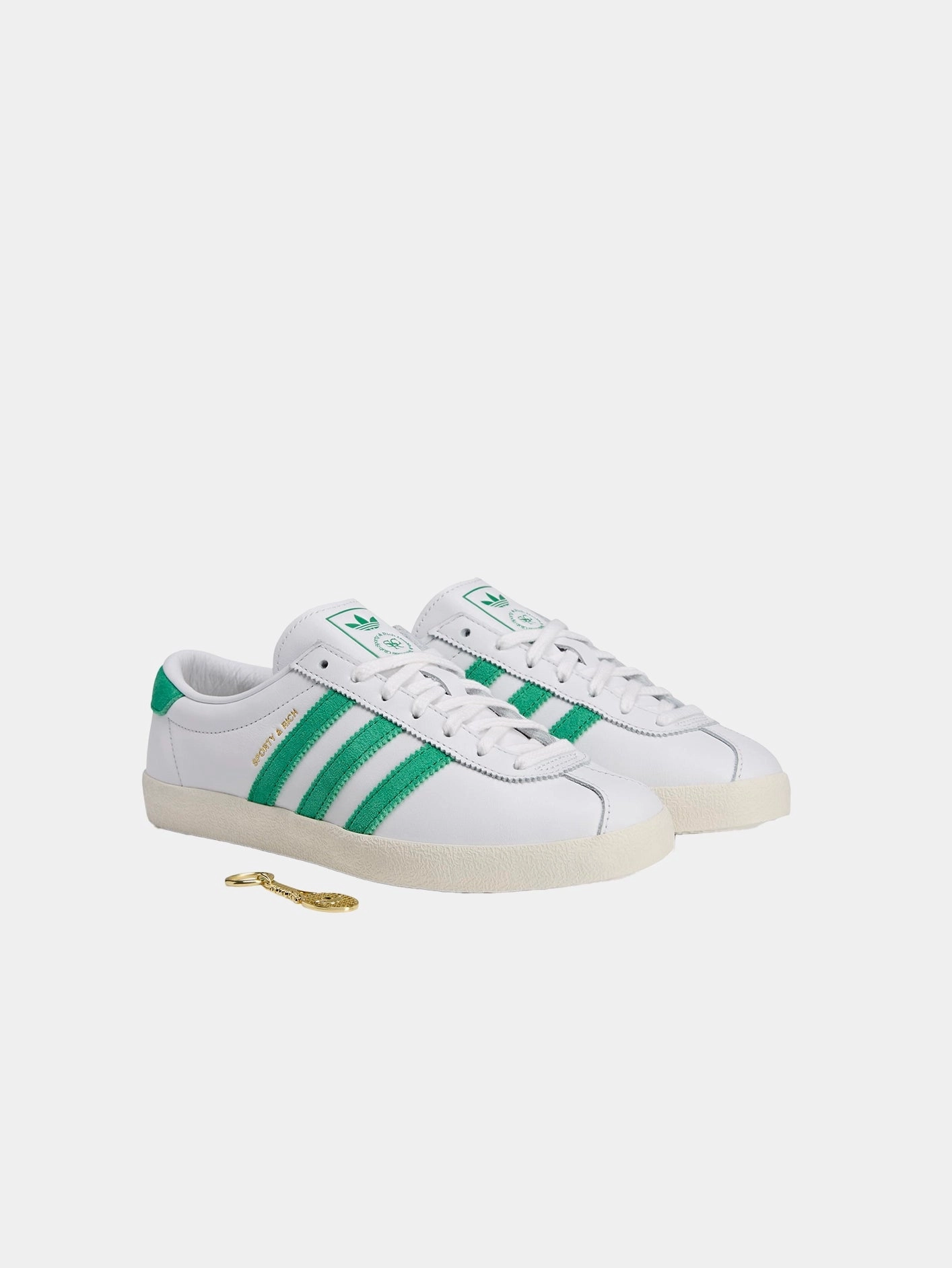 Sporty & Rich x adidas Blanc "White Court Green" Travel Step-On Move
