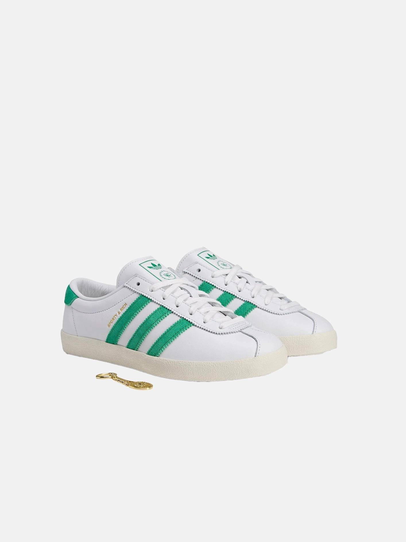 Sporty & Rich x adidas Blanc "White Court Green" Travel Step-On Move