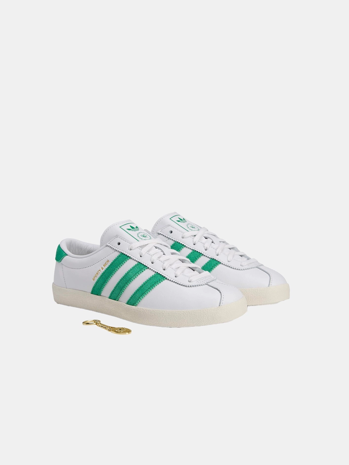 Sporty & Rich x adidas Blanc "White Court Green" Travel Step-On Move