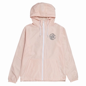 Stamps Santa Cruz Womens MFG Dot Lined Windbreaker Jacket - Blush/White Tools