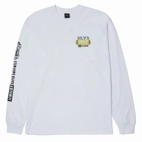 Stationery HUF Jewelry Long Sleeve T-Shirt - White Cameras