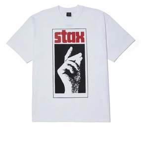 Stationery HUF Stax Snap T-Shirt - White Fashion Collection