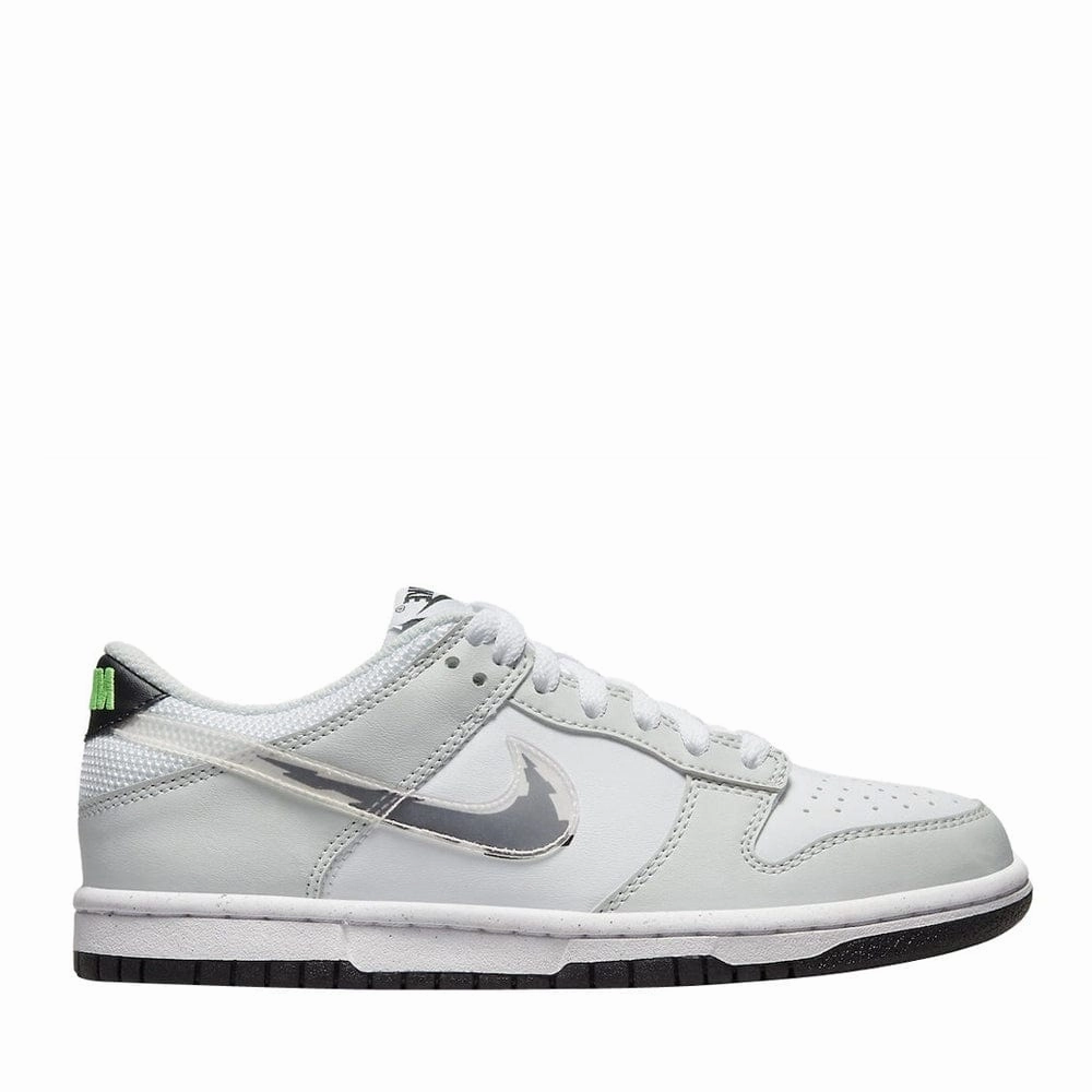 Weatherproof Design Active Flex NIKE DUNK LOW GS NEXT NATURE WHITE GREY GLITCH SWOOSH (NEW)