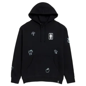 Sunglasses Girl x Hello Kitty All Over Hoodie - Black Bubble Wrap