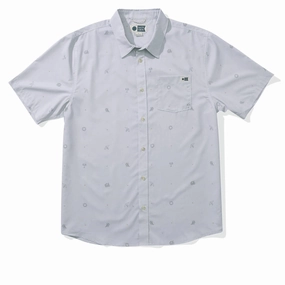 Supplements Salty Crew Micro Vibes Tech Woven Shirt - Light Grey Personal Care
