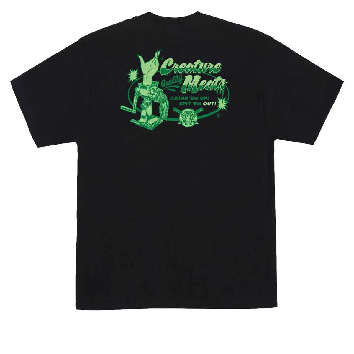 Sustainable Materials Creature Meat Grinder T-Shirt - Black Scissors