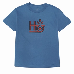 Sustainable Materials Habitat Pod Logo T-Shirt - Denim Blue Stamps