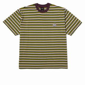 T-Shirts HUF Apollo Striped Knit Boxy T-Shirt - Green Smartwatches