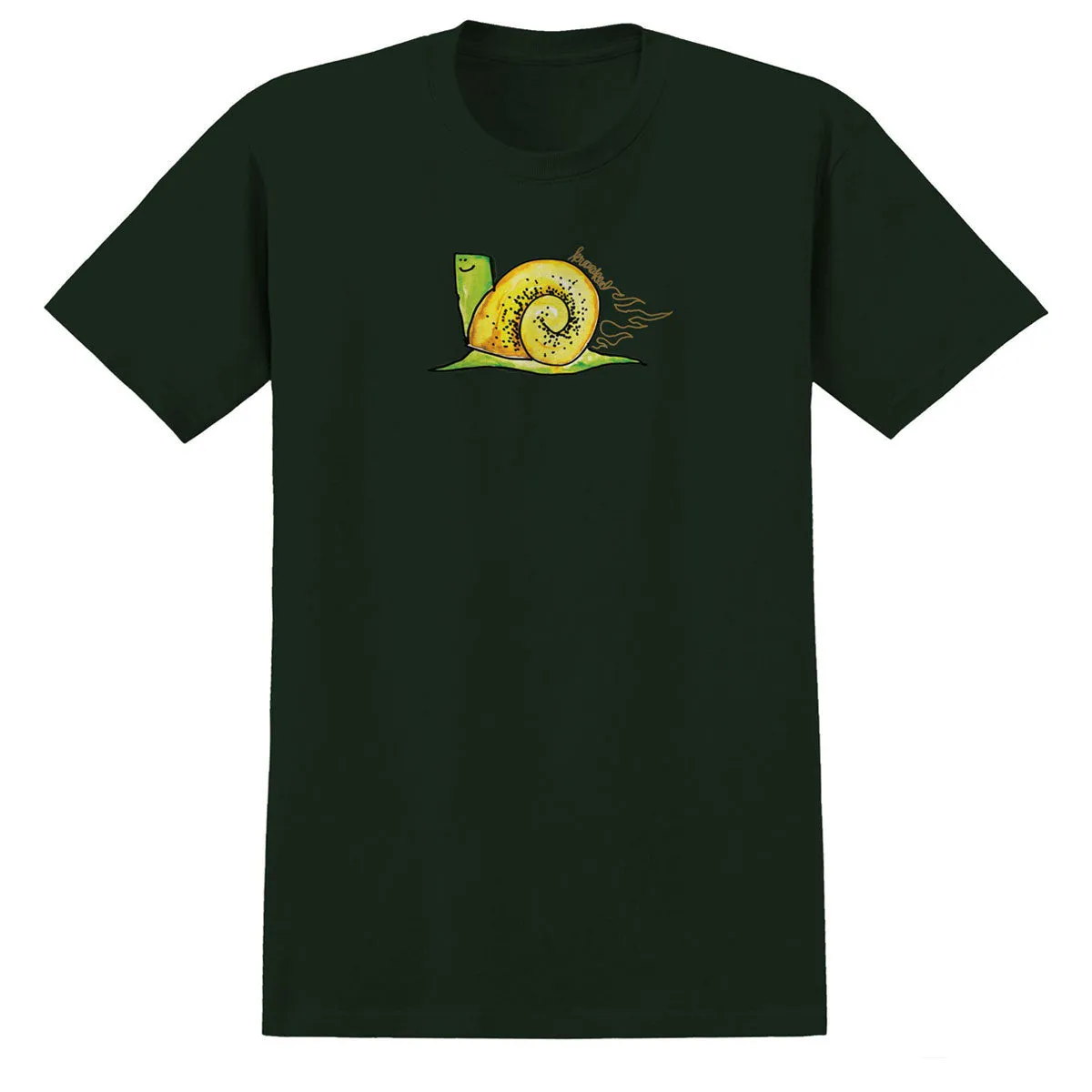 Tape Krooked Flame Snail T-Shirt - Forest All-Gender Fashion