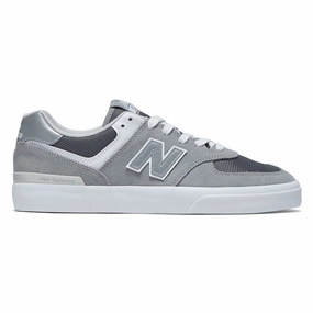 Tape New Balance 574 Vulc Shoes - Grey/White Suede Fitness Trackers