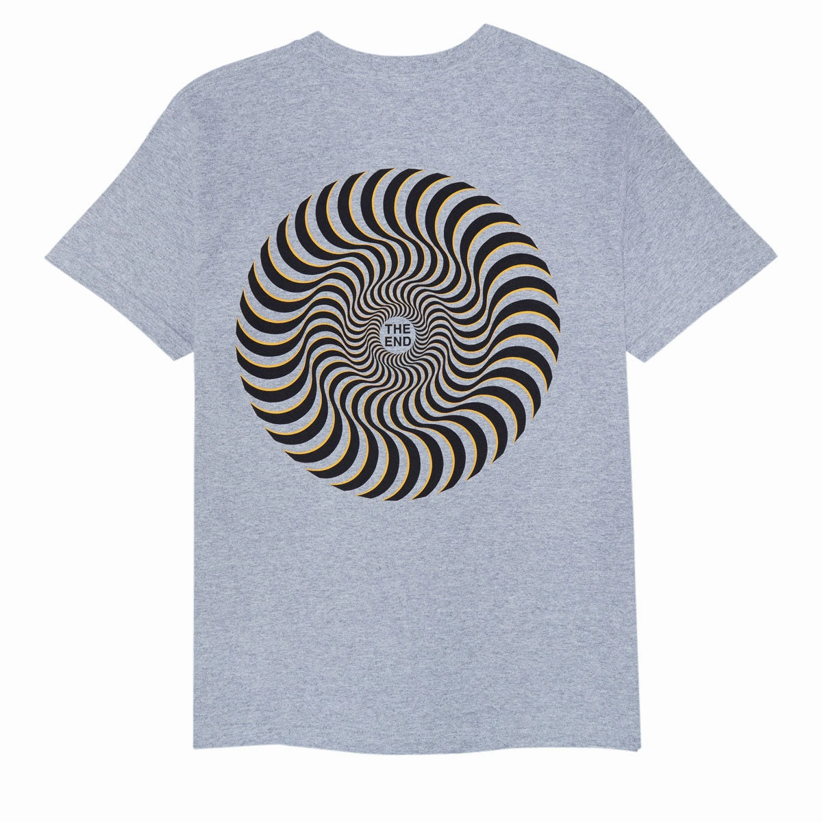 Tape Spitfire Classic Swirl Overlay T-Shirt - Heather Grey/Black/Gold Prints Jewelry