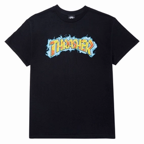 Tape Thrasher Graff T-Shirt - Black Fashion Trends