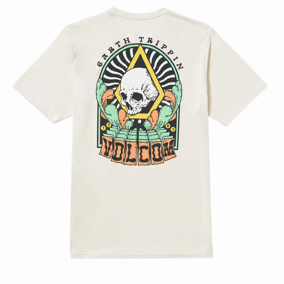Tape Volcom Arched T-Shirt - Off White/Heather Tape
