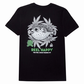 Textbooks Reel Happy Puff Puff Blaze T-Shirt - Black Books