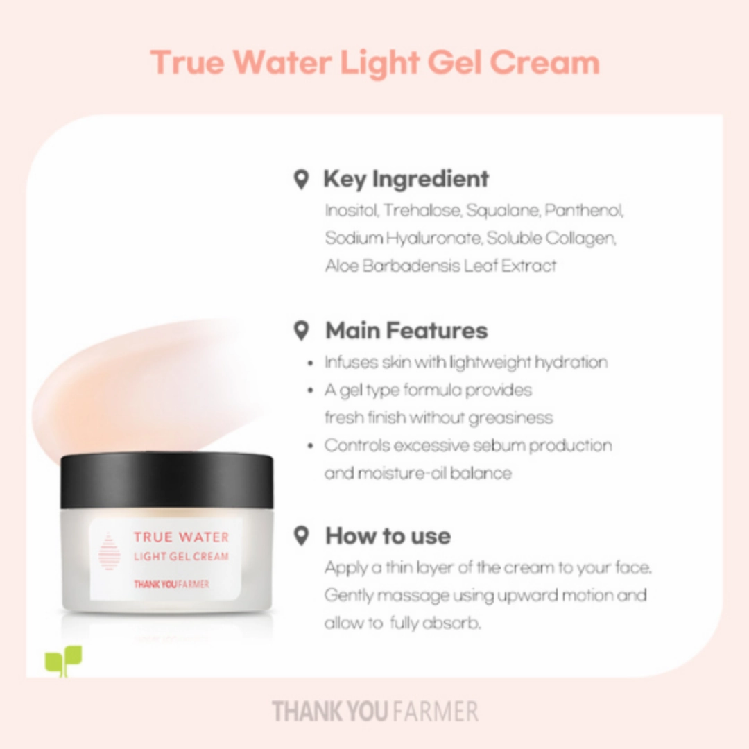 Thank You Farmer True Water Light Gel Cream