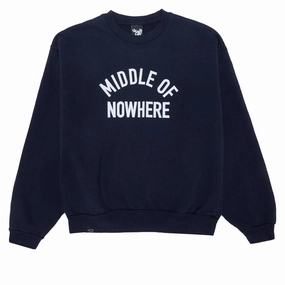 The Quiet Life Middle Of Nowhere Applique Sweatshirt - Navy Invitations Water Toys
