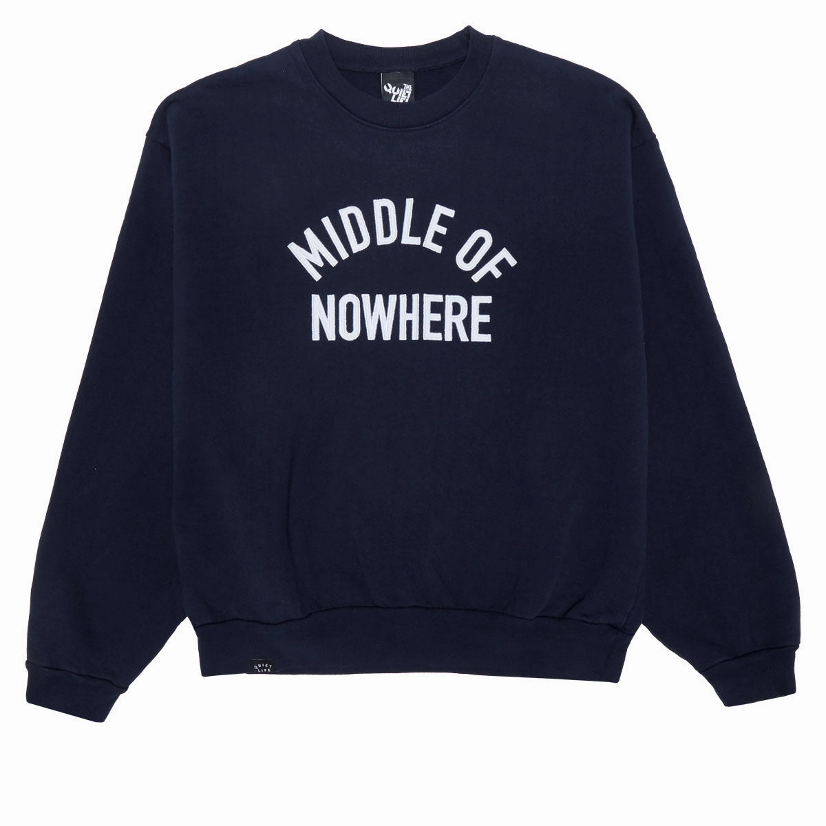 The Quiet Life Middle Of Nowhere Applique Sweatshirt - Navy Invitations Water Toys