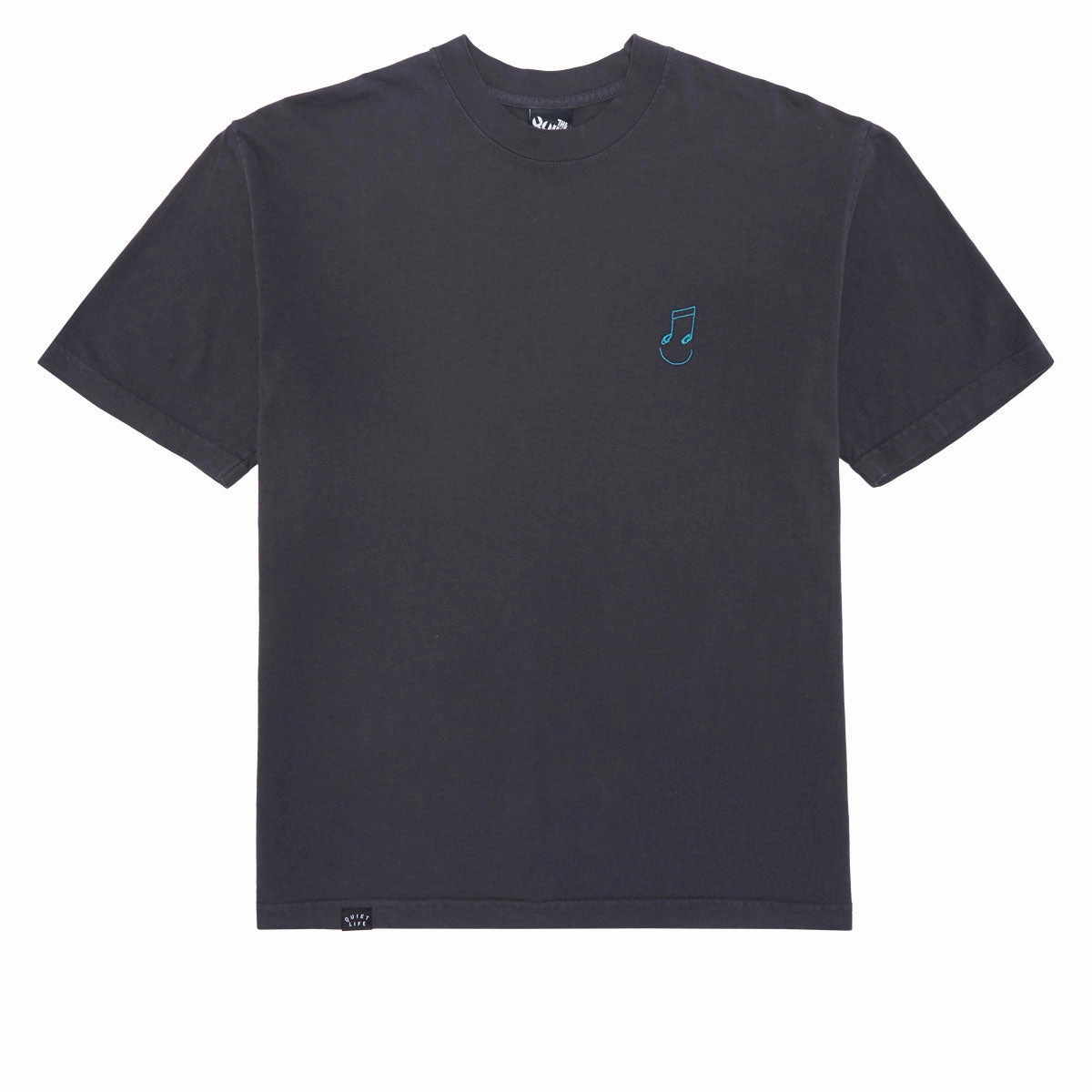 The Quiet Life Music Man Embroidered T-Shirt - Dolphin Blue Toys High-Quality Clothing