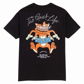 The Quiet Life Shakey Cat T-Shirt - Black Language Learning Gluten-Free