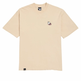 The Quiet Life Smoking Crab T-Shirt - Sand Sweaters Apparel & Footwear