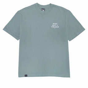 The Quiet Life Worry About It Tomorrow T-Shirt - Atlantic Green Office Equipment Activities