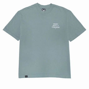 The Quiet Life Worry About It Tomorrow T-Shirt - Atlantic Green Office Equipment Activities