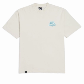 The Quiet Life Worry About It Tomorrow T-Shirt - Cream Laundry Detergent Swimwear