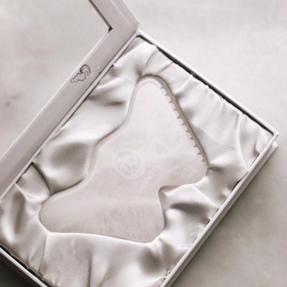 The Vitality Qi White Jade Gua Sha Sculpting Tool