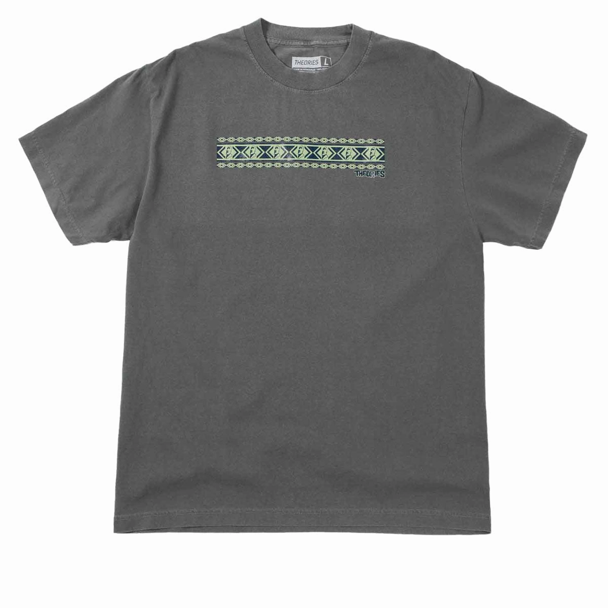 Theories Easter Island Vacation Garment Dyed T-Shirt - Washed Black Hats Tops