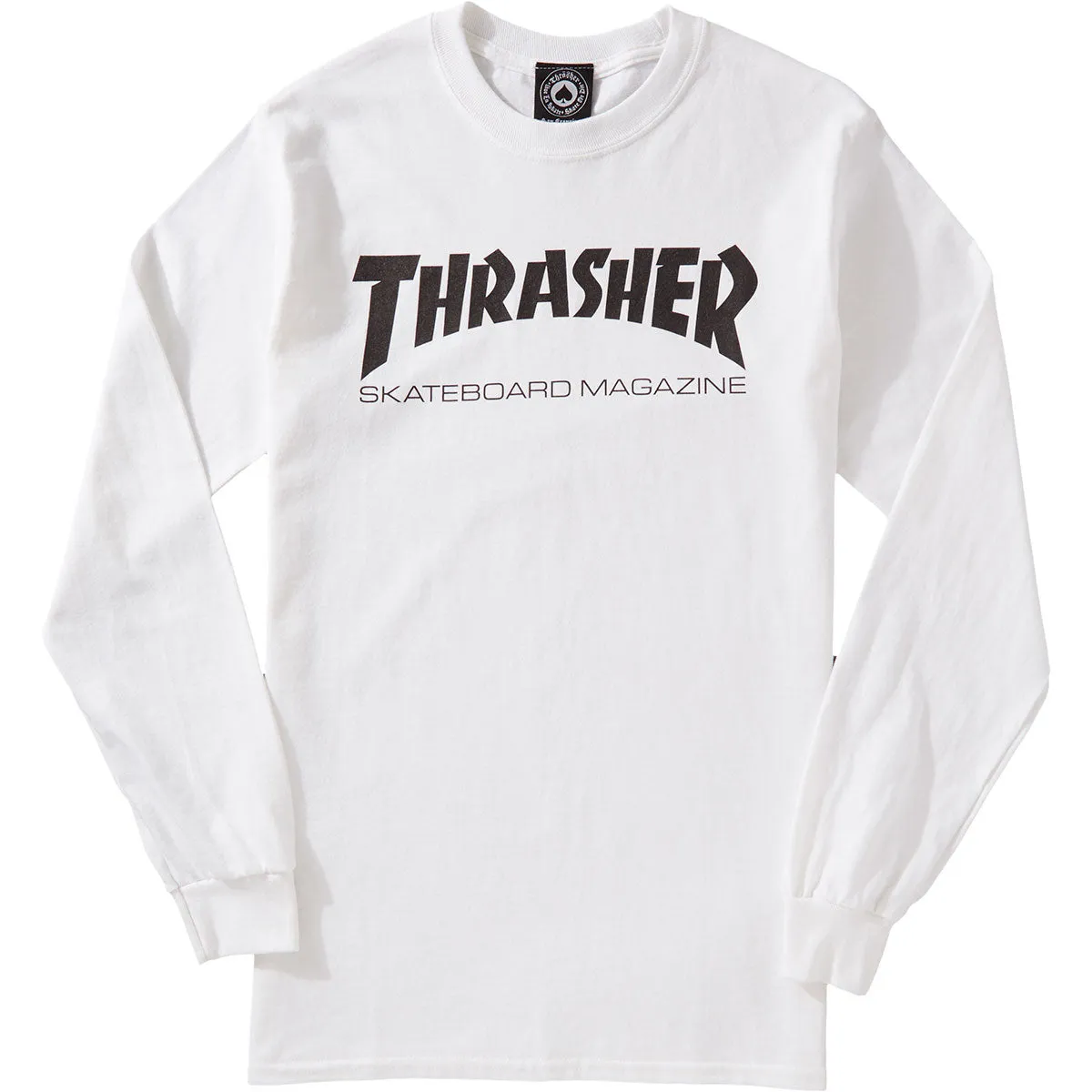 Thrasher Skate Mag Long Sleeve T-Shirt - White Toothpaste Cleaning Supplies