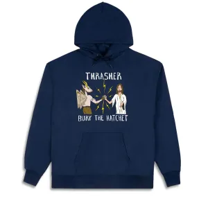 Thrasher x Toy Machine BTH Hoodie - Navy Industrial Clothing Wool Garments