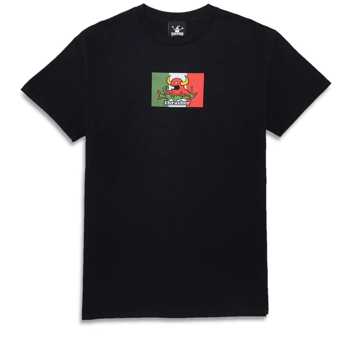 Thrasher x Toy Machine Hecho T-Shirt - Black Sunglasses Safety Equipment