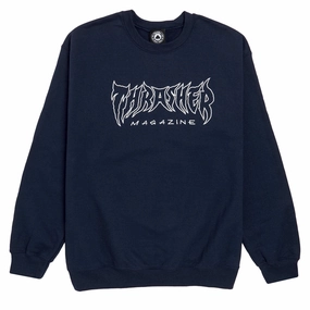 Thrasher Metal Sweatshirt - Navy Health & Fitness Vinyl Records
