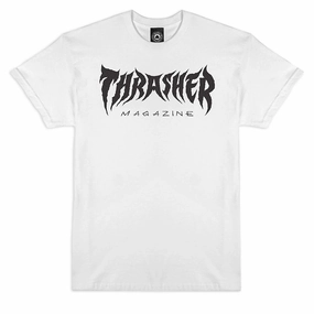 Thrasher Metal T-Shirt - White Ethical Fashion ATV Parts