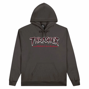 Thrasher Slash Hoodie - Charcoal Flags Formal Wear