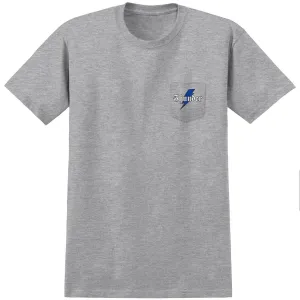 Thunder Bolt Script Pocket T-Shirt - Sport Grey/White/Blue/Black Stickers Merchandise