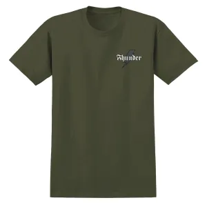 Thunder Bolt Script T-Shirt - Military Green/Grey/White/Black Prints Photography Health Monitors