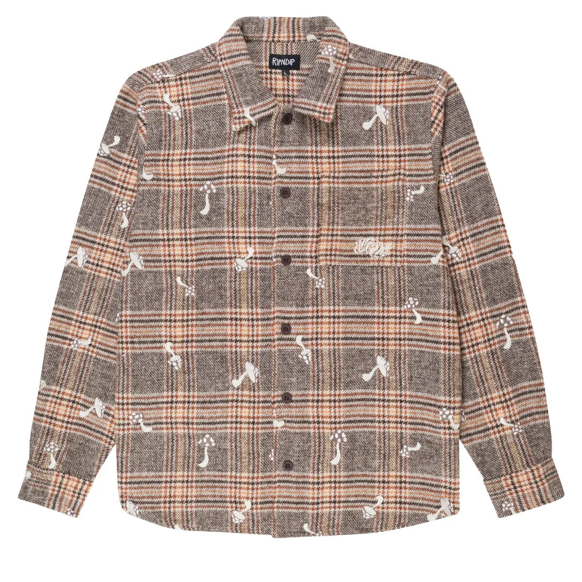 Tickets RIPNDIP Euphoria Button Up Plaid Jacket - Brown Plaid Cleaning Services