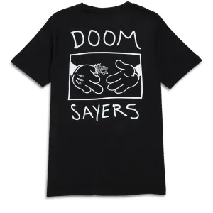 Tires Doom Sayers Cartoon Bird T-Shirt - Black Flags