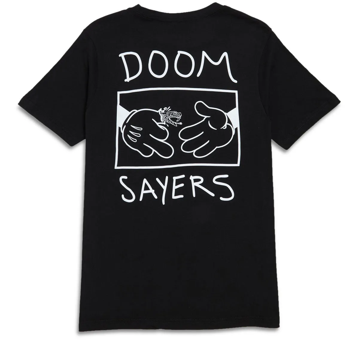 Tires Doom Sayers Cartoon Bird T-Shirt - Black Flags