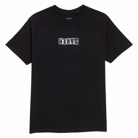 Tires Baker Upside Down T-Shirt - Black Pool Supplies