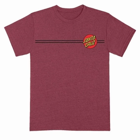 Tires Santa Cruz Classic Dot T-Shirt - Heather Cardinal Organic Food