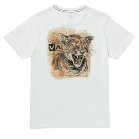 Tissue Paper RVCA Horton Panther T-Shirt - Antique White Lawn Mowers