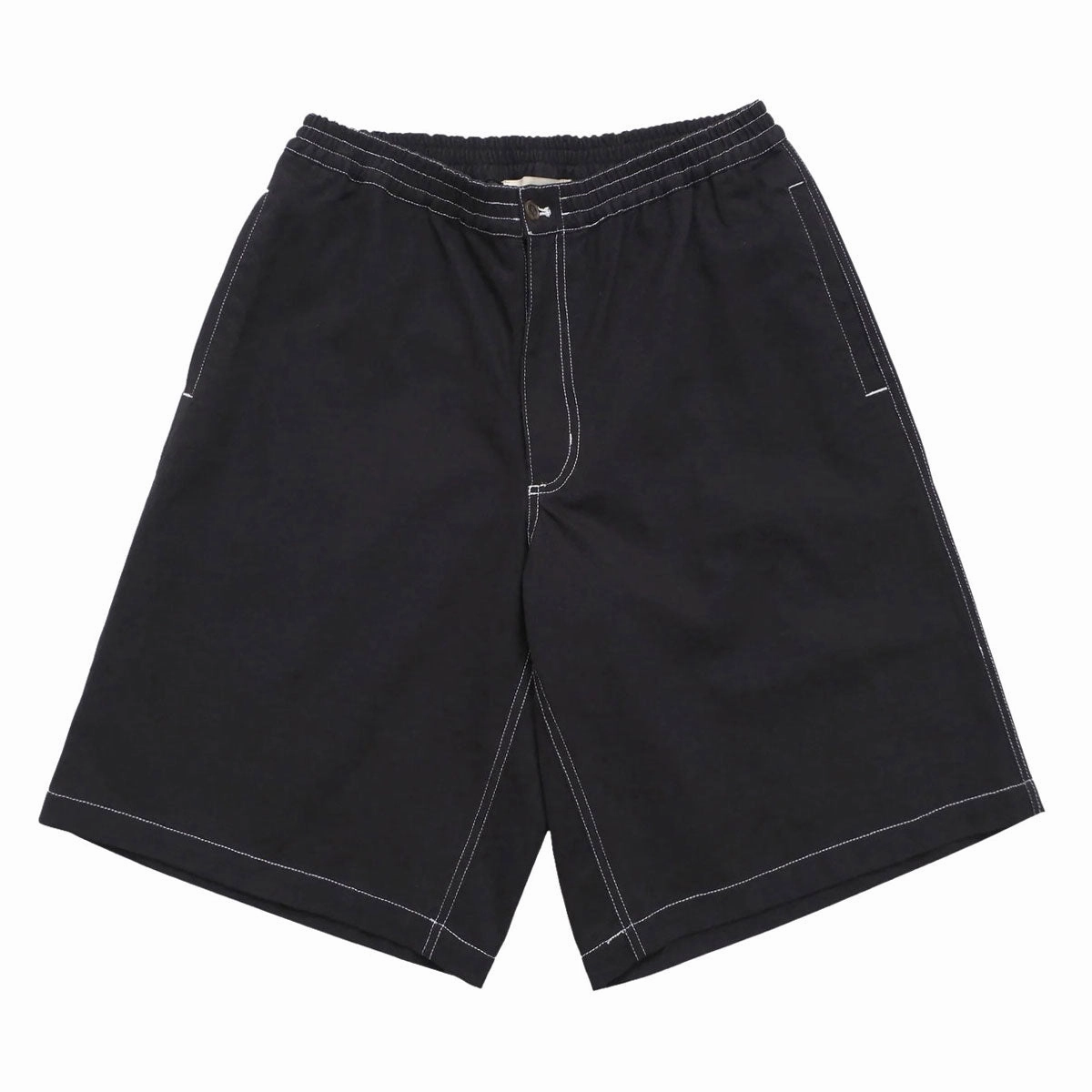 Tools Metalwood Contrast Stitch Elastic Waist Shorts - Black Bags