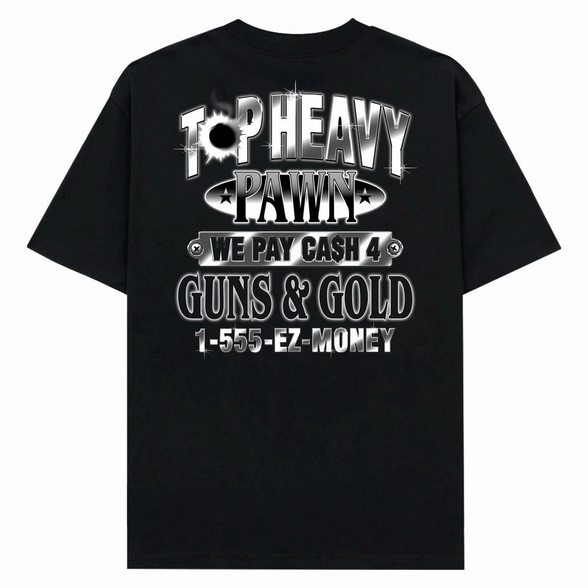 Top Heavy Pawned T-Shirt - Black First Aid Kits Pest Control