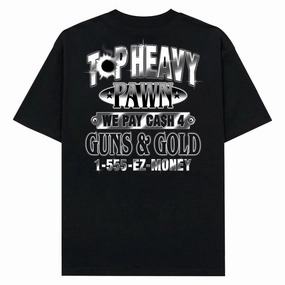 Top Heavy Pawned T-Shirt - Black First Aid Kits Pest Control